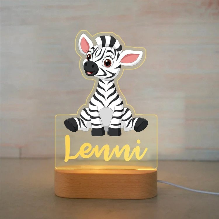 Personalized Children Animal Night Light Custom Acrylic Lamp Baby Kids Bedroom Decoration Neonate Birthday Christmas Gift