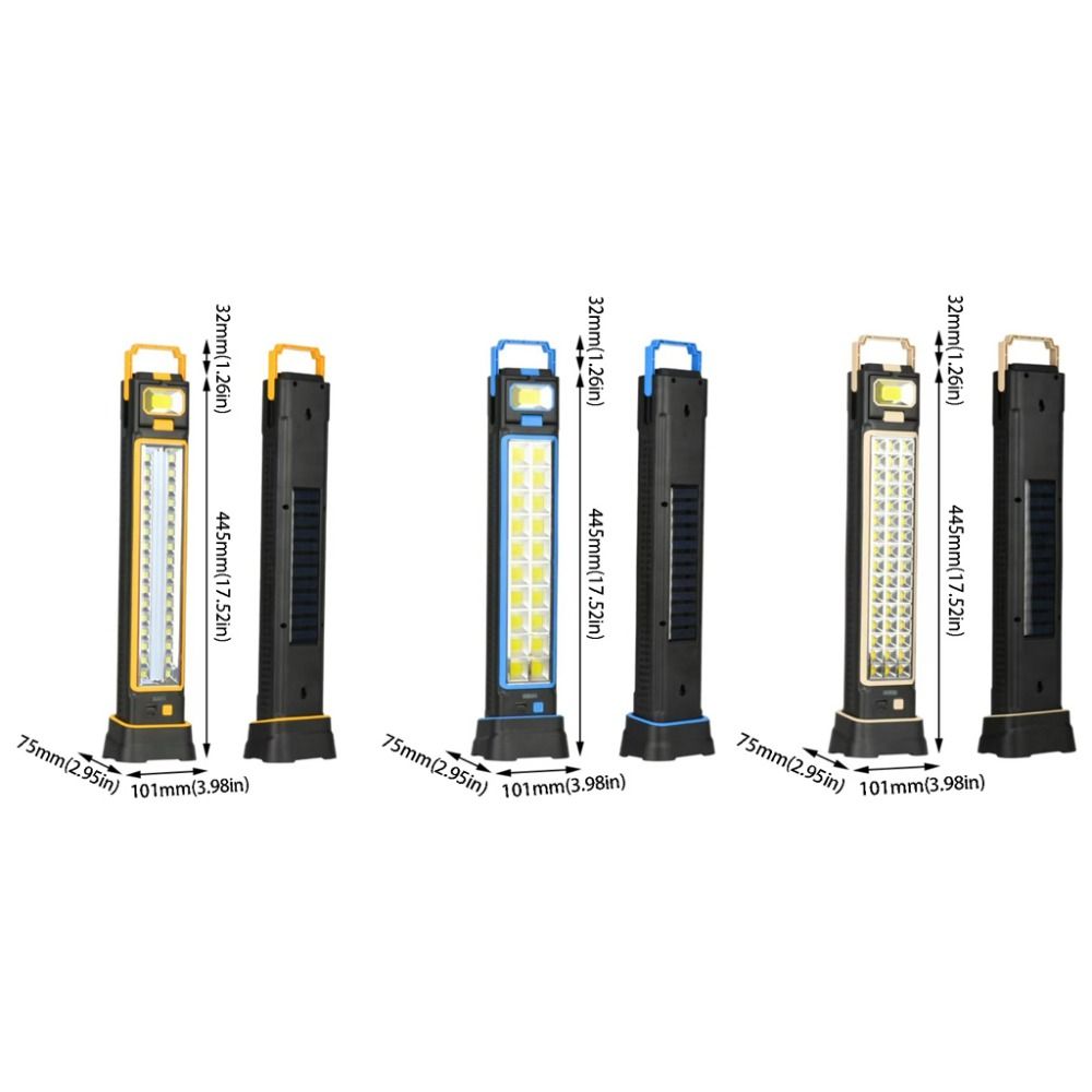 USB Rechargeable Solar-Powered Lamp Magnetic Base Emergency Light Torch Work Light  Magnetic Base