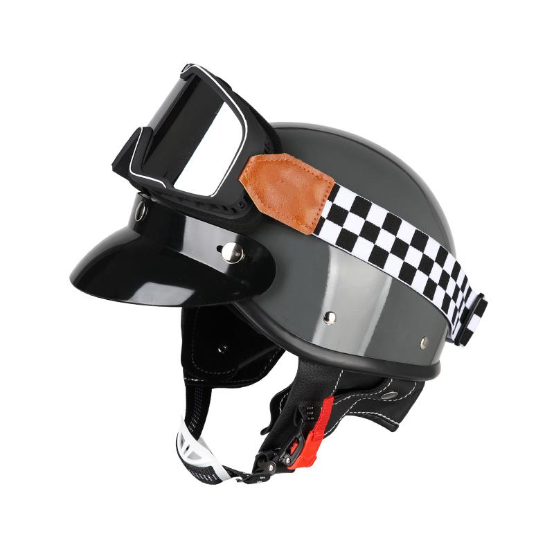 

Унисекс Ретро Мотоциклетный Шлем в Японском Стиле для Круизинга Электрических Велосипедов Полушлем Летний 3C Сертифицированная Защитная Экипировка XL