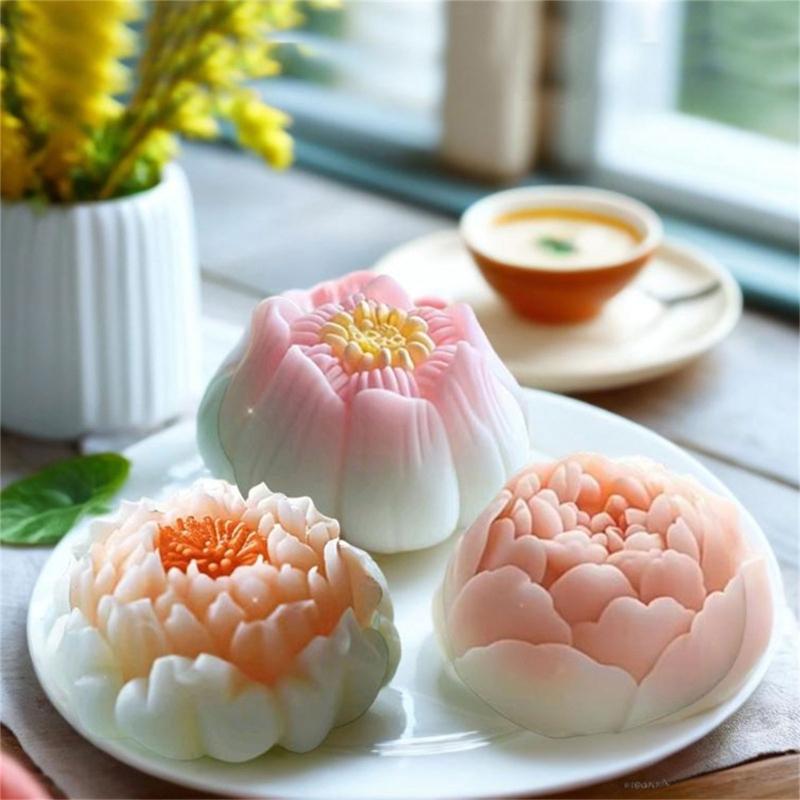 Flower Shape Silicone Molds Fondants Chocolate Molds Mousses Cake Decorating Tool Candle Soap Molds Easily Clean