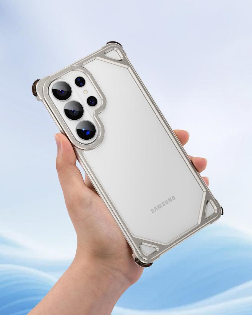 Samsung S26 Ultra Metal Air Cushion Drop-Proof Case - Hollowed-Out Design for S25U