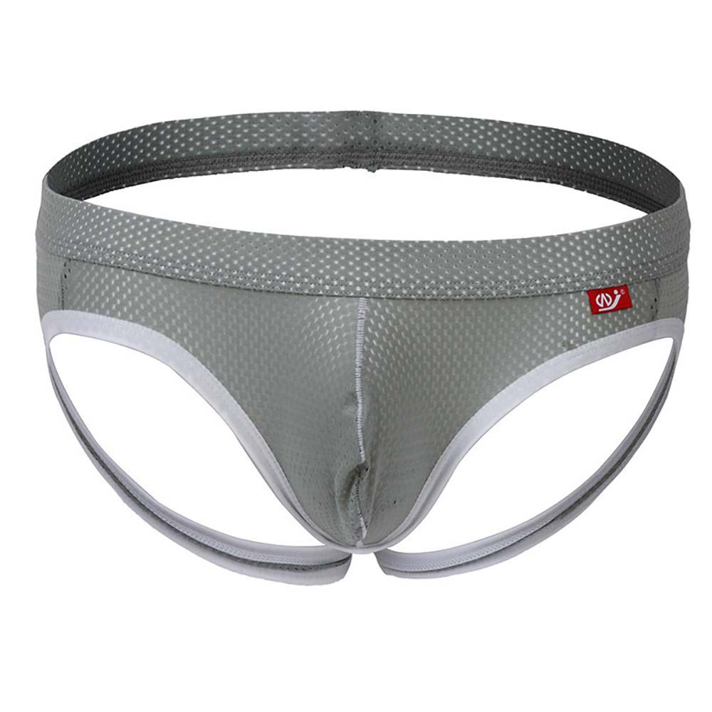 Mens Backless Underwear Briefs Sexy Mesh Thongs G-string Pouch Bikini Shorts