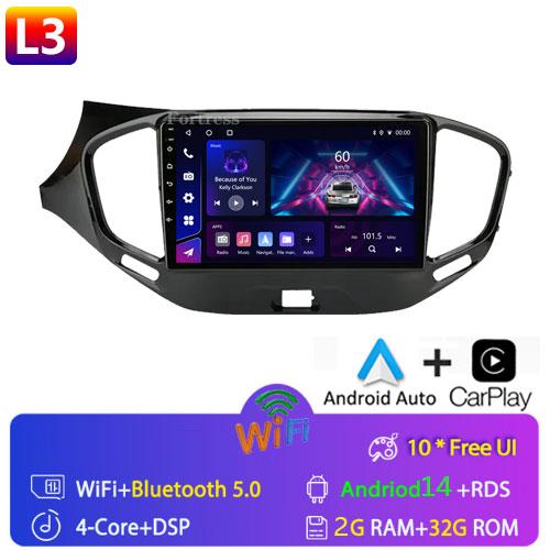 2 Din Android 12 Car Radio Multimedia Video Player For LADA Vesta Cross Sport 2015-2019 GPS 4G WIFI Stereo Carplay Auto QLED RDS