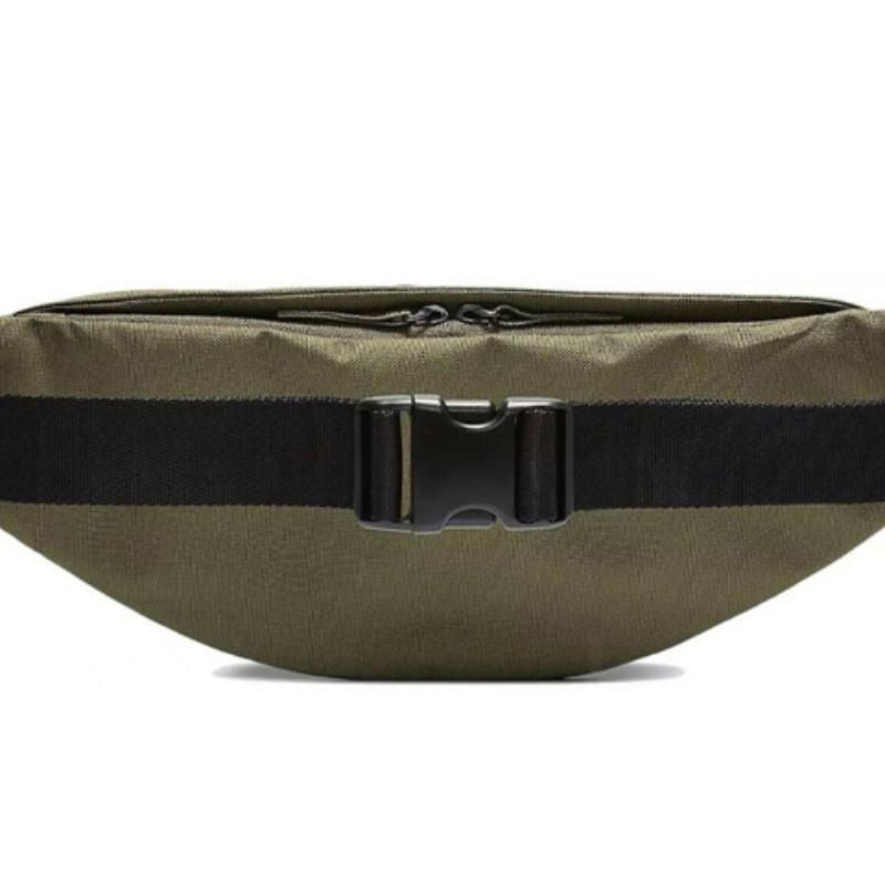 Nike Heritage Polyester Crossbody Bag, Fanny Pack, Sling Bag Regular Unisex Army Green Casual BA6608-222