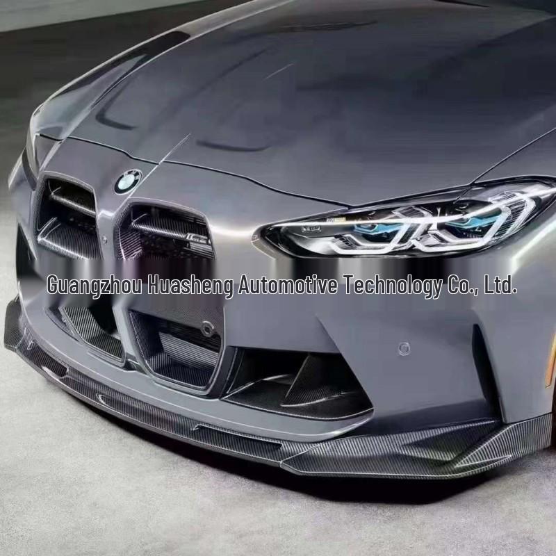 BMW G80/G82 M3/M4 Carbon Fiber V-Style Front Lip, Three-Piece Design