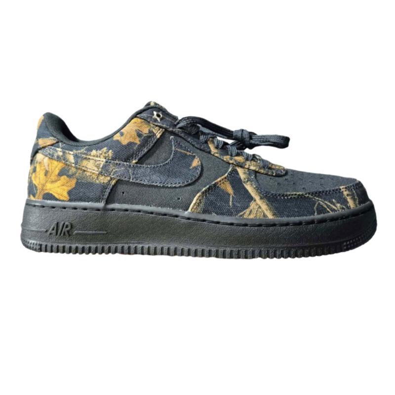 Realtree x Nike Air Force 1 Low Černé maskáčové unisexové tenisky IH1221-001
