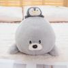 Cute Sea Seal Plush Doll Lying Style Seal Having A Penguin On His Back Stuffed Animal Home Decor Kid Birthday Gift Holiday Gifts