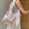 Spring New Products Sparkling Satin Polka Dot Tether Bow Sweet Style Large-capacity Bag Women