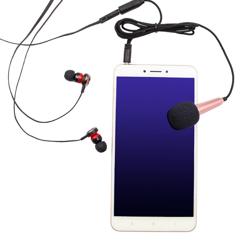 Universelles 3,5-mm- tragbares Stereo-Studio-Mikrofon KTV Karaoke Mini-Mikrofon für Smartphone Laptops PC Desktop Handheld Audio Mikrofon