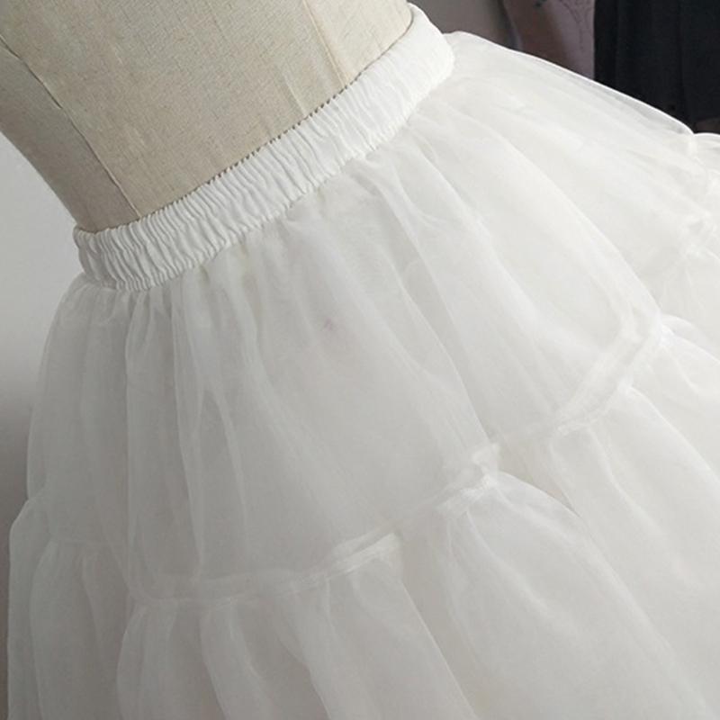 Women's Crinoline Petticoat Tutu Skirt Ball Gown Short Half Slips Multiple Layers Underskirt for Wedding Bridal Dress
