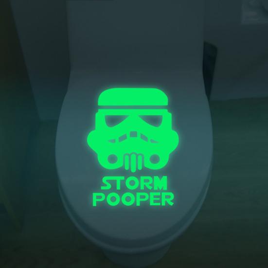 

Luminous Decal Star Wars Toilet Sticker Wall Storm Pooper Home Bathroom Decor