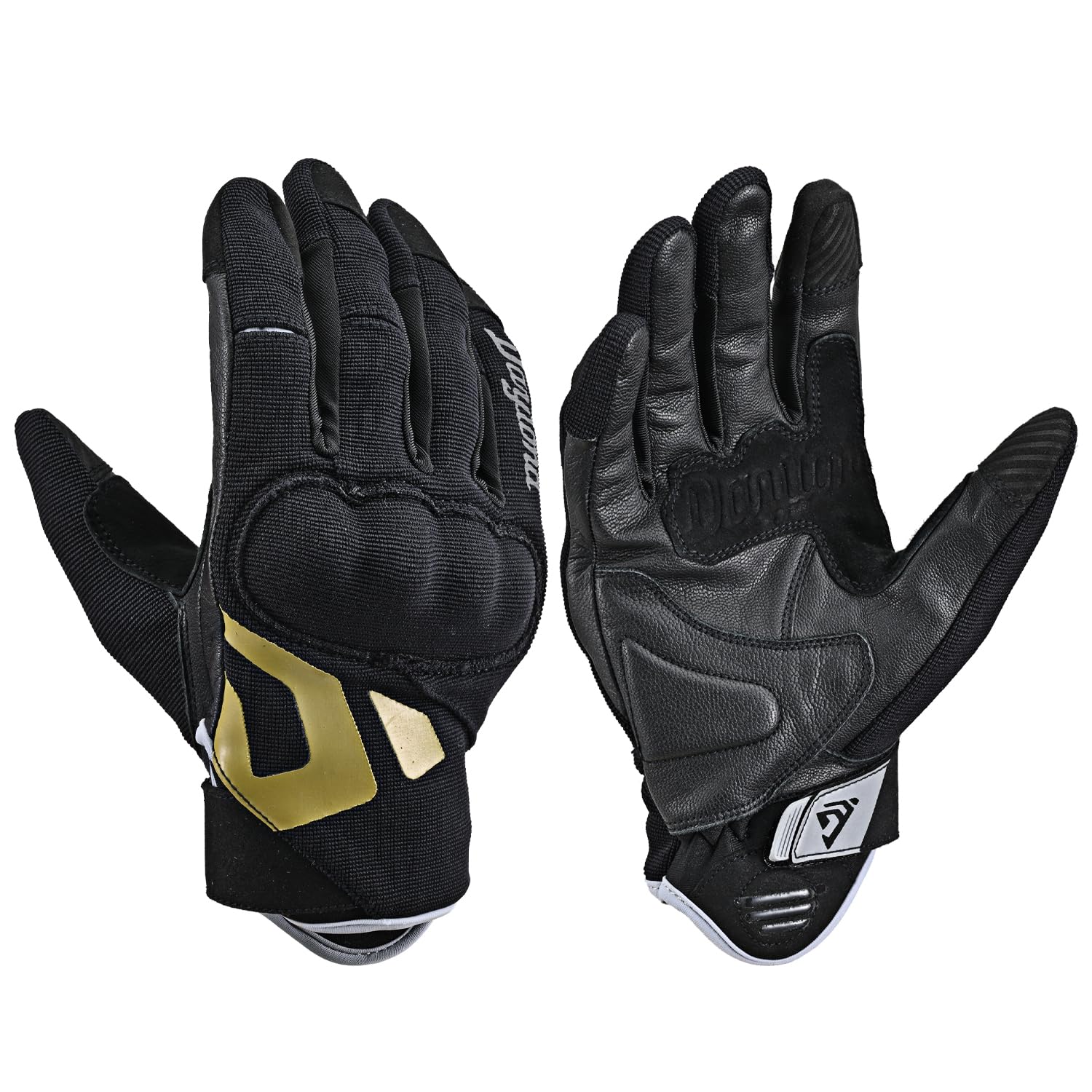 Daytona Motorcycle Leather Hard Smartphone Mesh Hard Knuckle Gloves Black XL Size Gloves, Summer, Mesh, (Goat Leather), Protector, Compatible, DG-030,