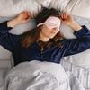 Silk eye mask comfortable for sleeping - pink