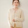 Women's Cashmere Single-Breasted Knit Cardigan - Autumn Winter Style, Versatile and Elegant Sweater Coat