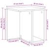 Side Table Smoked Oak 37 x 32 x 40 cm Engineered Wood