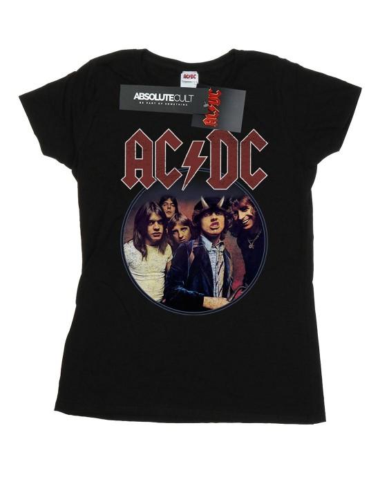 AC/DC Womens/Ladies Highway To Hell Circle Cotton T-Shirt