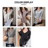 Oversized V-Neck Long Sleeve T-Shirt Women Soft Cotton Blend Loose Fit Casual Top Korean Style Layering Base