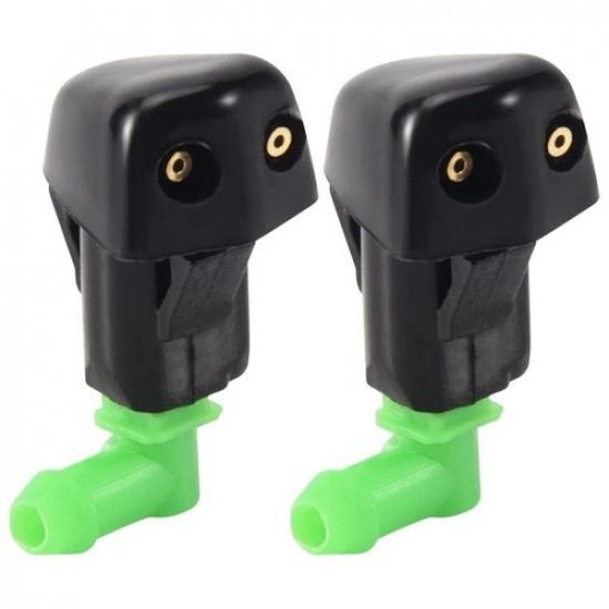Set 2 Windshield Washer Nozzle Front L/R Dual Holes Fits: Honda Civic  1988-1991