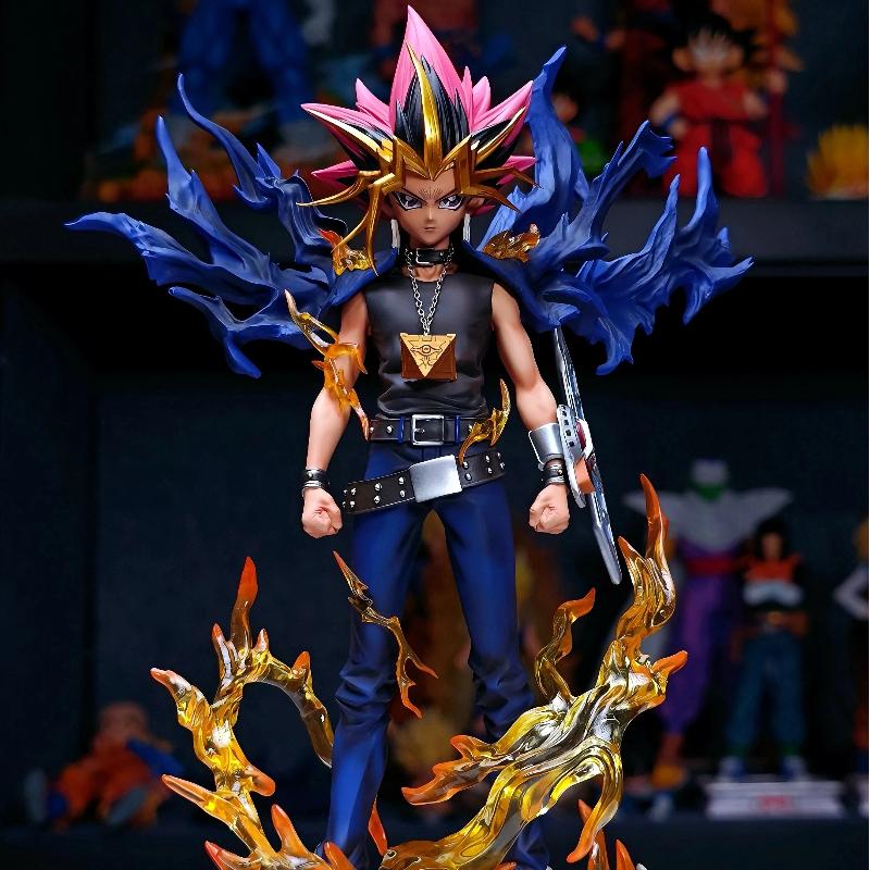 Yugi Muto Figure Dark Game Dimensional Figurine Duel Monsters Action Figures 28cm PVC Statue Collection Ornament Kids Toy Gifts