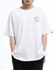 Black Smith Circle Oversize Fit Slit T-Shirt White