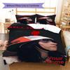 Billie Eilish Custom Name Pattern Bedding,Quilt Set Quilt Cover Pillowcase Home Birthday Gift(1 * Duvet Cover + 2 * Pillowcase, Without Core)