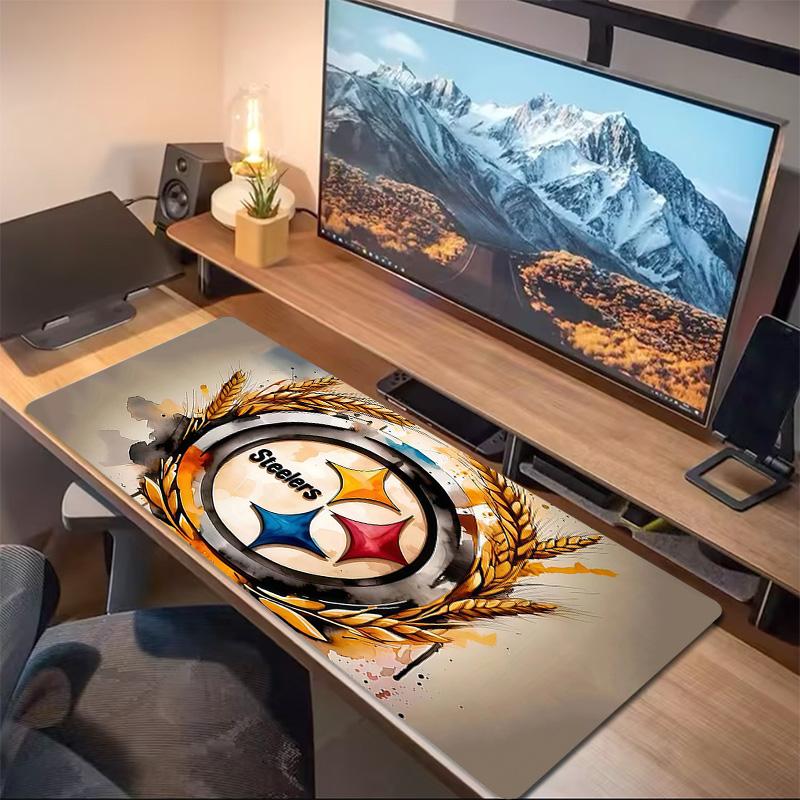 Pittsburgh Steelers3 Print Cushion Non-slip Laptop Tablet Big Mousepad XXL Mat Mini PC Playmat With Lock edge