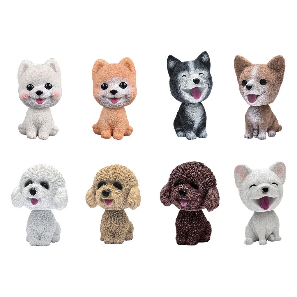 Generic Exquisite Craft and Unique Nod Dog Decoration, Realistic Appearance, Adhesive Resin, Car Desk Decoration, Cute, Type 2