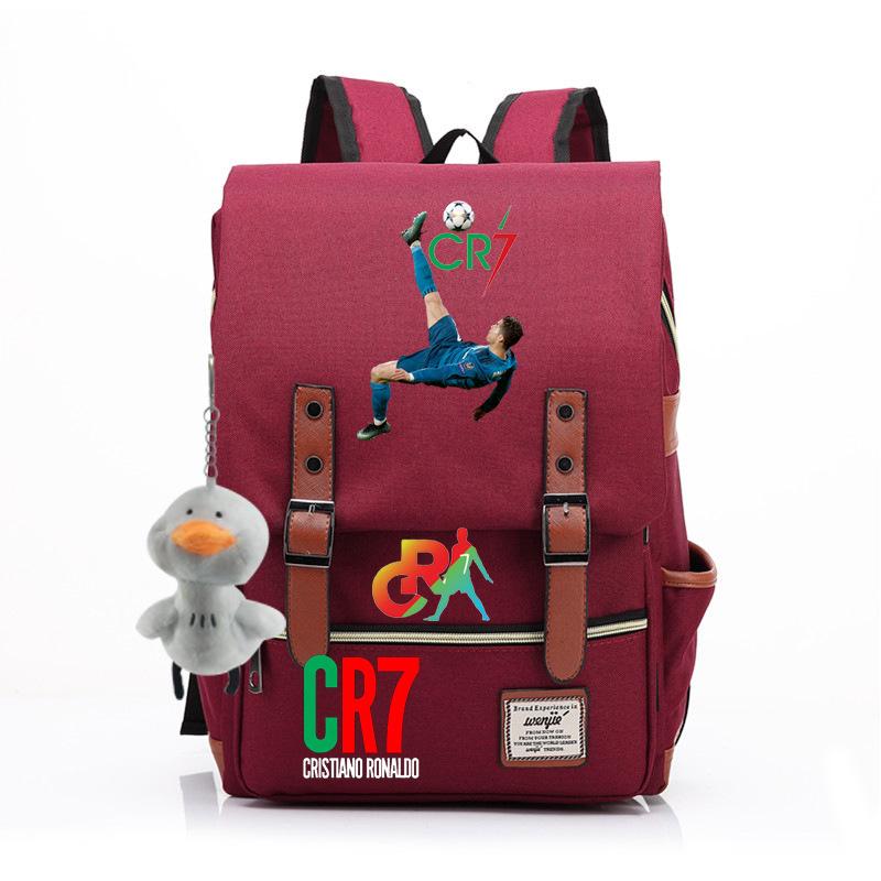 Modischer Anime CR7 Teenager Schüler Schultasche Herren und Damen Freizeit Rucksack