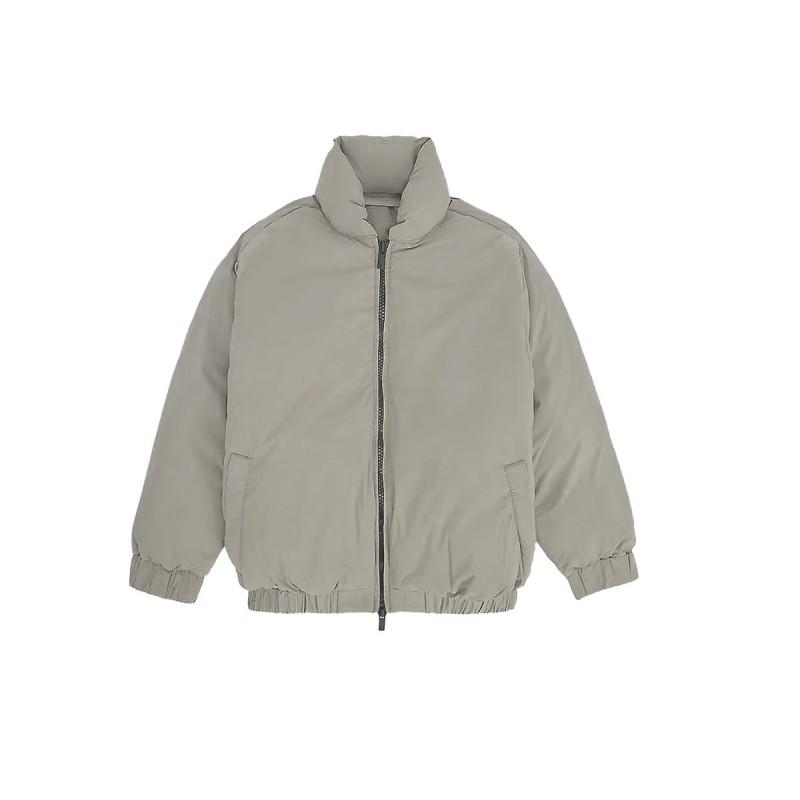 Unisex Streetwear Bavlněná péřová bunda Silný teplý kabát bez kapuce na zip Zimní ležérní oblečení