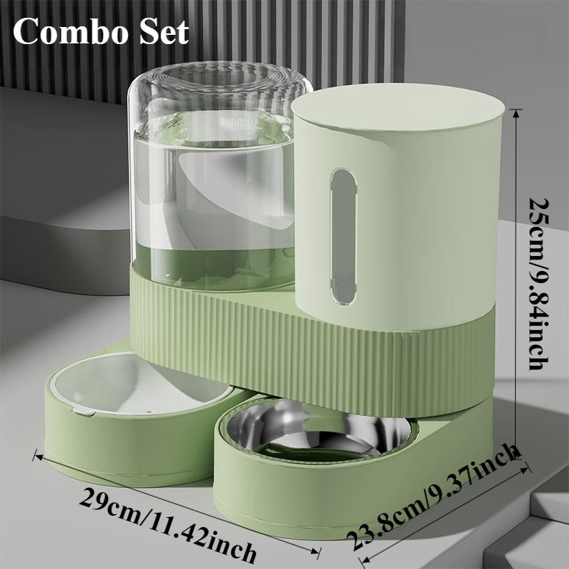 1PC Large Capacity Three In One Plastic Food and Water Bowls for Pet Dogs Cats Cat Puppy Feeding Dispenser Durable Para Perros