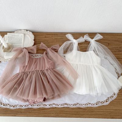 Summer Baby Romper Set Lace Polka Dots Toddler Princess Dress Infant Girls Bodysuit Baby Onesies 0-24 Months