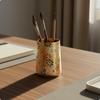 Brass Pen Holder Smooth Edges Metal Pencil Easy To Clean Decorative Canister for