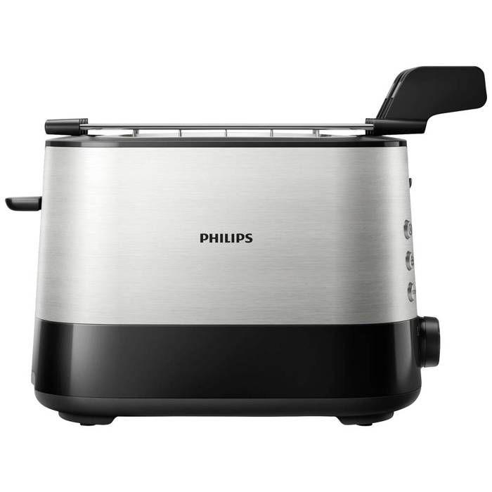 Grille-pain - Philips - Viva Collection HD2639-90 - 2 tranches - 7 niveaux de dorage - Acier inoxydable