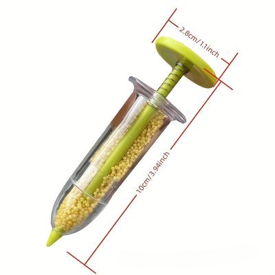 1 Stück Hand-Samenverteiler - Manuelles Präzisions-Aussaatwerkzeug mit transparentem Schlauch & ergonomischem Griff, langlebiger Kunststoff für den Garten