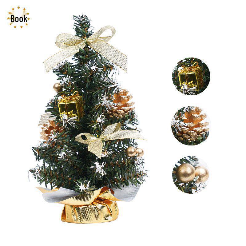 20/30/40cm DIY Christmas Desktop Tree with Ornaments - Potted Decorations