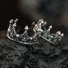 Adjustable Gothic Crown Ring Couples - Vintage Plated Unisex Jewelry With Geometric Design