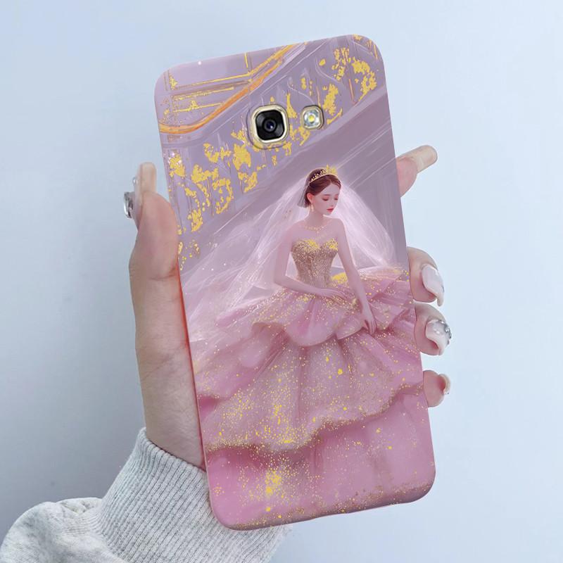 For Samsung Galaxy A5 2016 A7 2017 Phone Case Flower Girls Design Soft Silicone TPU Back Housing for SM-A510F A520F A720F Covers