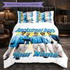 Backstreet Boys Customized Name Text Bedding Set, 1 Duvet Cover & 2 Pillowcases Personalized Bedroom Gift
