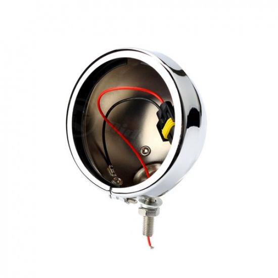 Chrome 4-1/2" Auxiliary Fog Passing Lights Housing Bucket For Harley Davidson