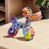 1pc Colorful Resin Balloon Dog Sculpture,Home Decor Small Statue,Resin Balloon Dog Desktop Decor For Office, Balloon Dog Decor,Graffiti,Surprise Gift