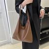 Stylish Pu Tote Bag For Women In Black And Brown Perfect For Casual Commuting
