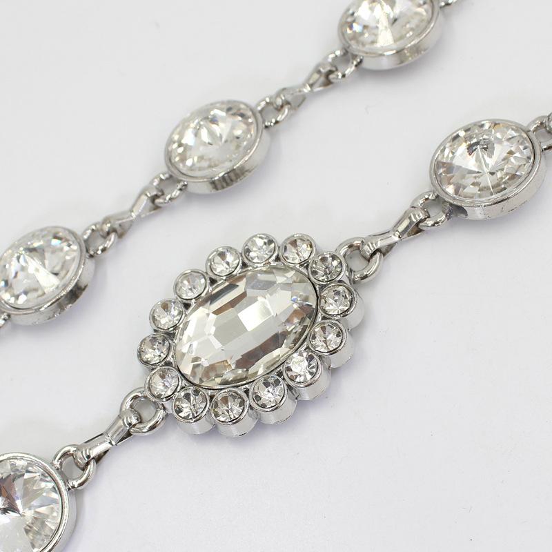 Waist Chain Women'S Decorative Dress Temperament Rhinestone Inlaid Metal Belt Hook Adjustment Waist Trouser Chain