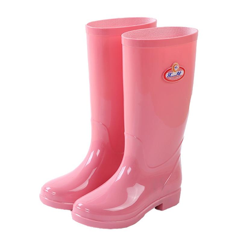 New high tube rain shoes thickened fashion women's wear waterproof shoes rain boots summer non-slip work wear-resistant water boots