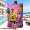 Sponge Underwater Adventure Beach Towel, Super Soft Microfiber, Perfect Gift for Her/Him, Birthday, for Pool, Beach, Travel, Decor Beach Party