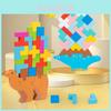 Yq245 Wooden Camel Stacking Blocks For Children's Cognitive Development Colorful And 3d Puzzle Toy