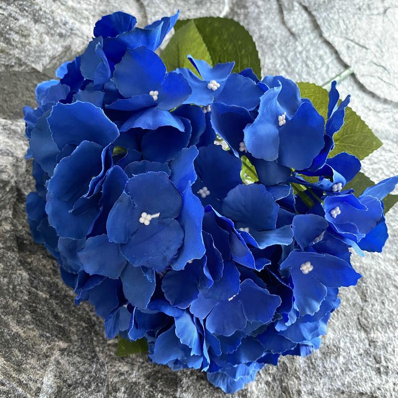 

Fivehead Hydrangea Simulated Flower Bouquet For Event Decor And Home Interior Styling Royal Blue