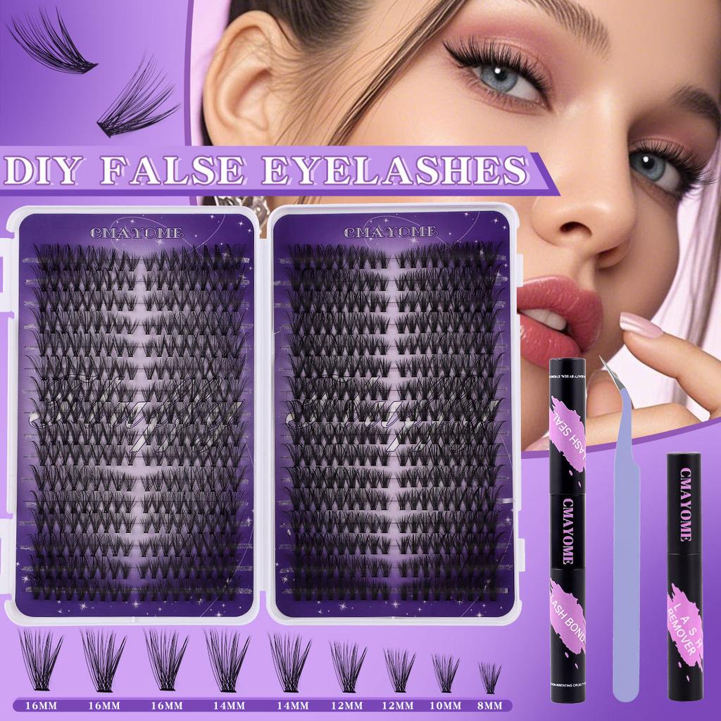 Natural Thick D-Song Single Cluster False Eyelashes 8-16Mm Simulated Daily Makeup Segmented Multi-Hair Eyelashes