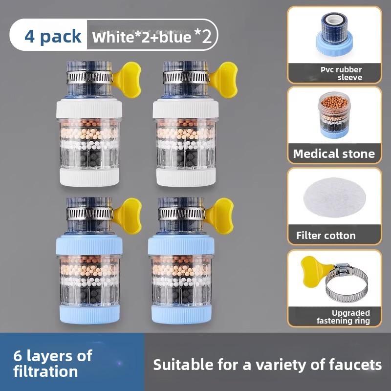 Filtr do kranu z 6-warstwową filtracją – Oszczędzający wodę, zapobiegający rozpryskiwaniu (Kamień Mafanowy) do kuchni