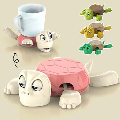Screaming Turtle Coaster with Movable Eyes Limbs Anti-scald Heat-Resistant Cup Holder Kitchen Countertop Coffee Mug Holder Decoration