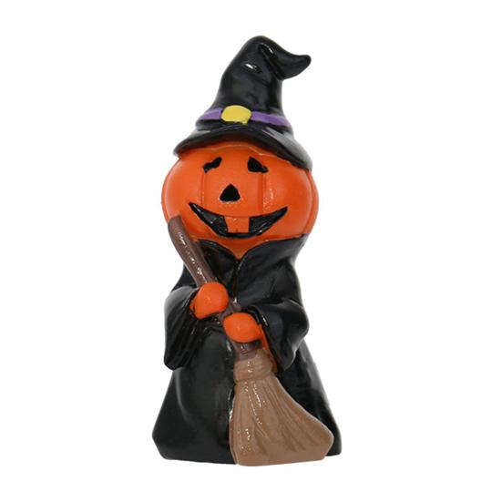 Pumpkin Ornament, 3D Pumpkin Shape Figure, Mini Resin Halloween Decoration for Desktop Micro-Landscapes Parties Window